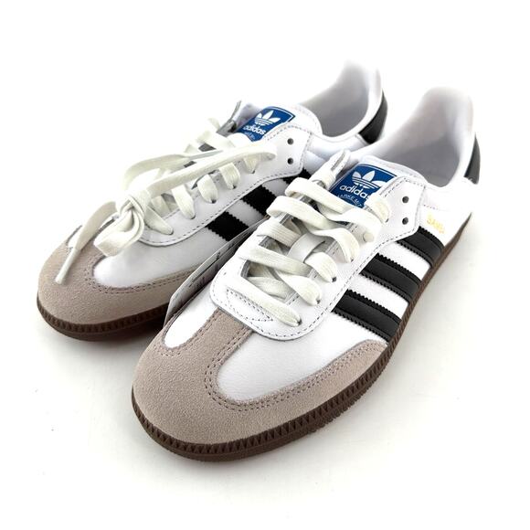 Adidas Women's Cloud White Core Black Clear Granite Samba OG Sneakers Size 8.5 - Picture 8 of 12